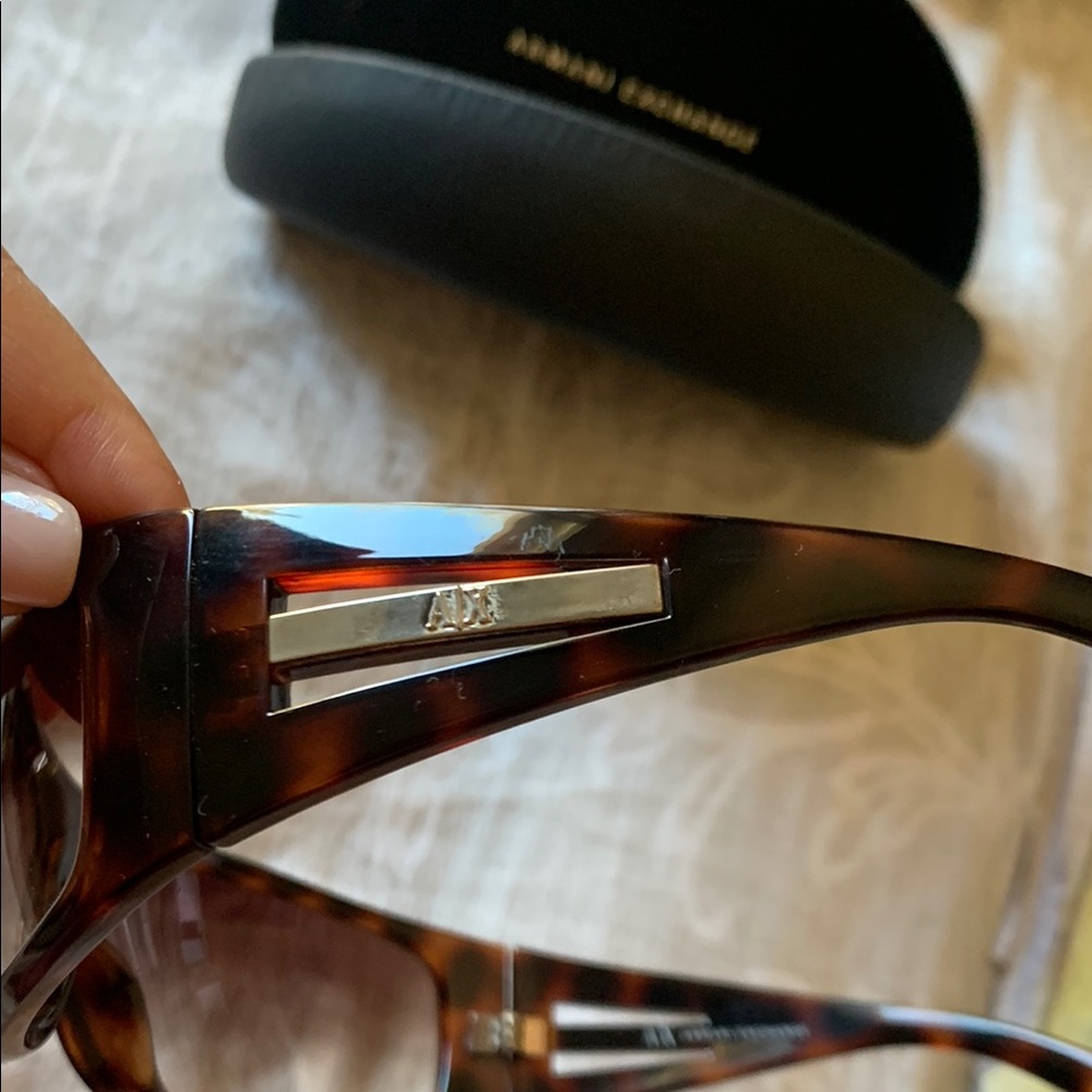 Armani Exchange Tortoise Shell Wrap Around Sunglasses - Picture 6 of 7
